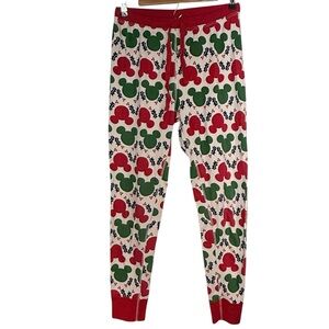 Hanna Andersson Disney Collection Mickey Holiday PJ Pant Size M Green Red
